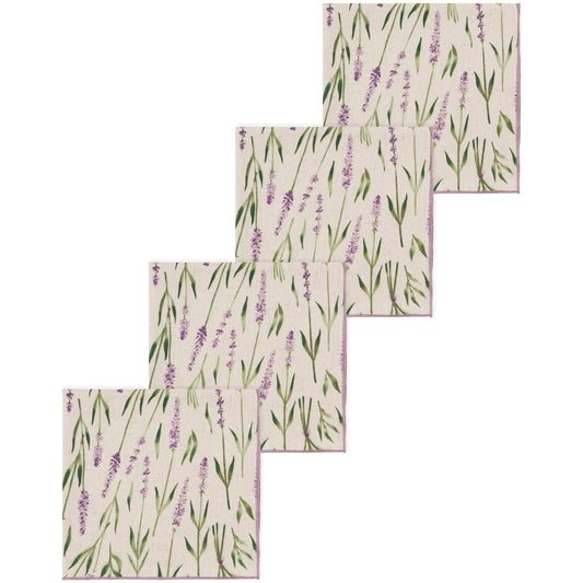 Lavender Printed Napkin, Set of 4