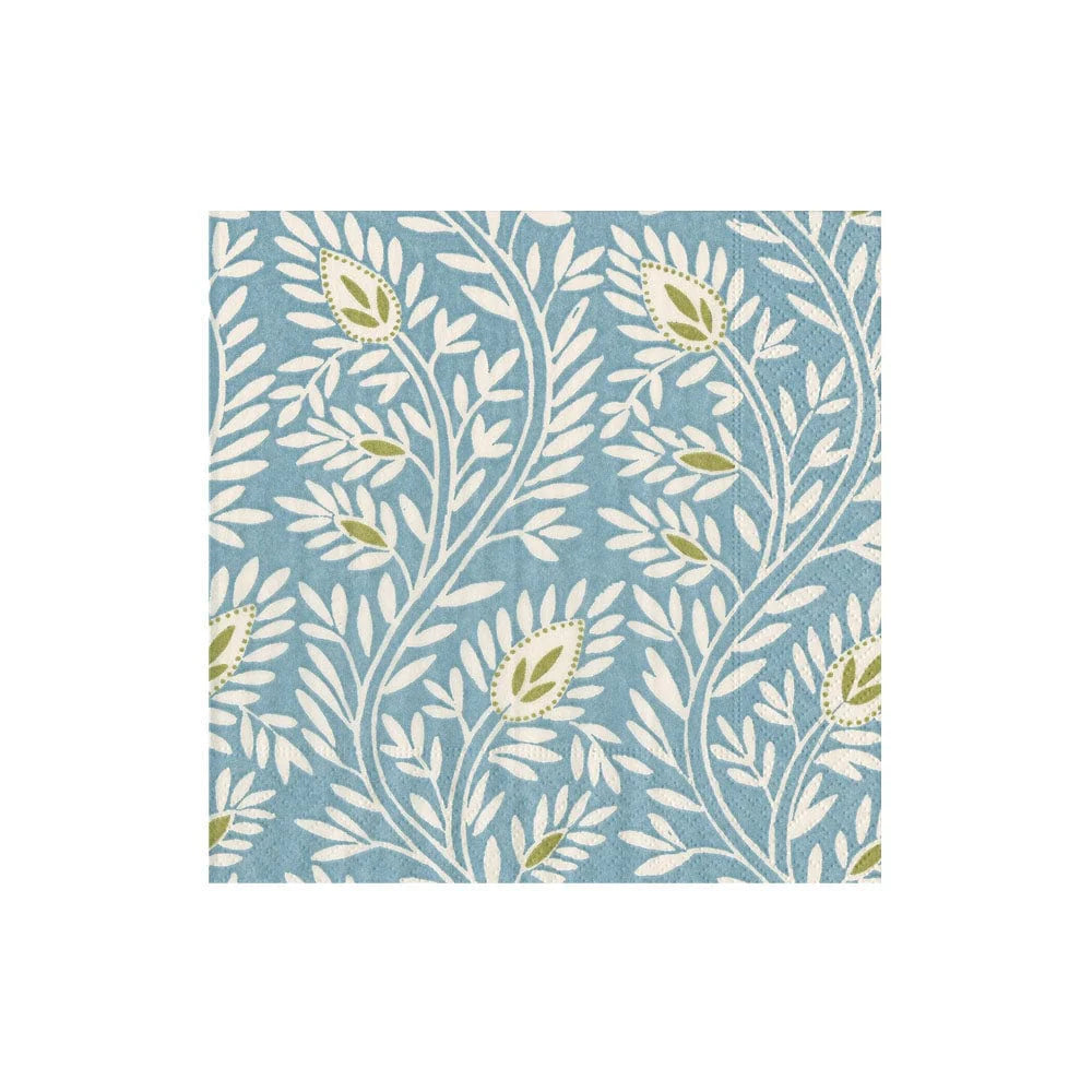 Caspari Samsara Stone Blue Cocktail Napkins, Set of 20