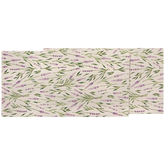 Lavender Printed Table Runner