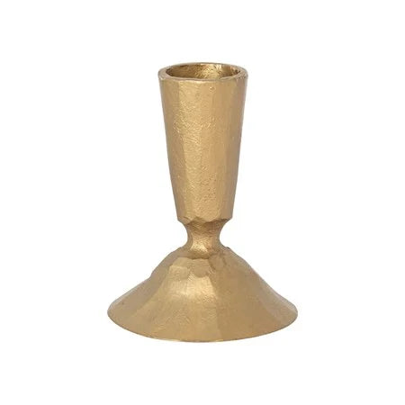 Hand-Forged Cast Iron Taper Holder, Antique Brass Finish
