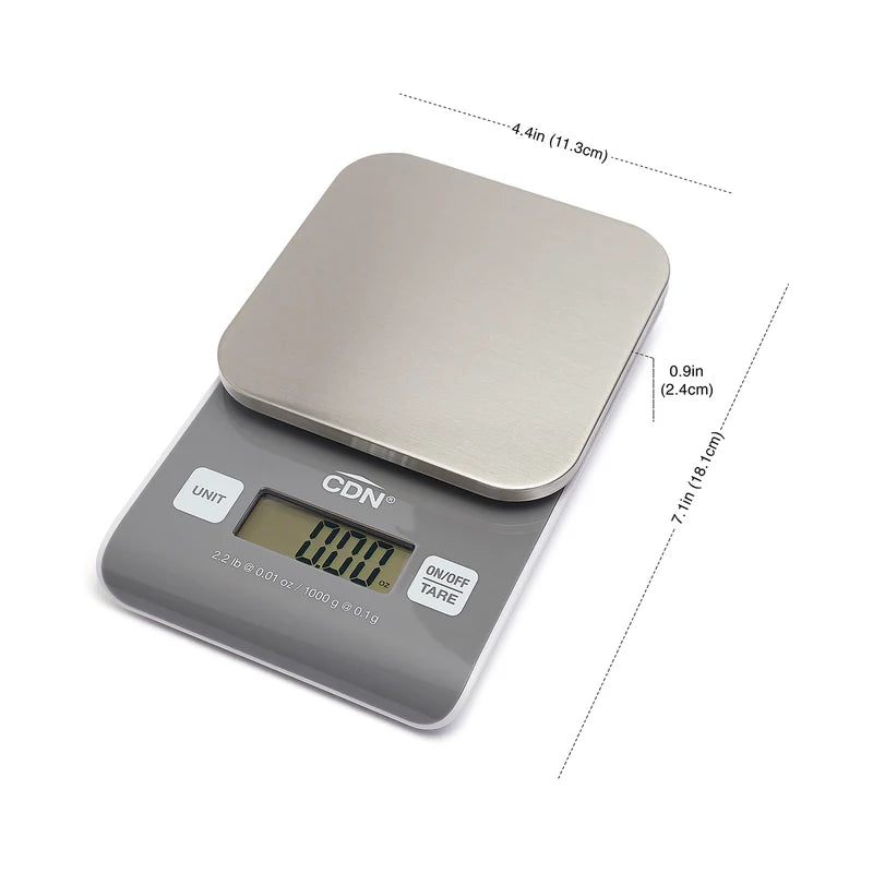 CDN Digital High Precision Scale - 2lb, Gray