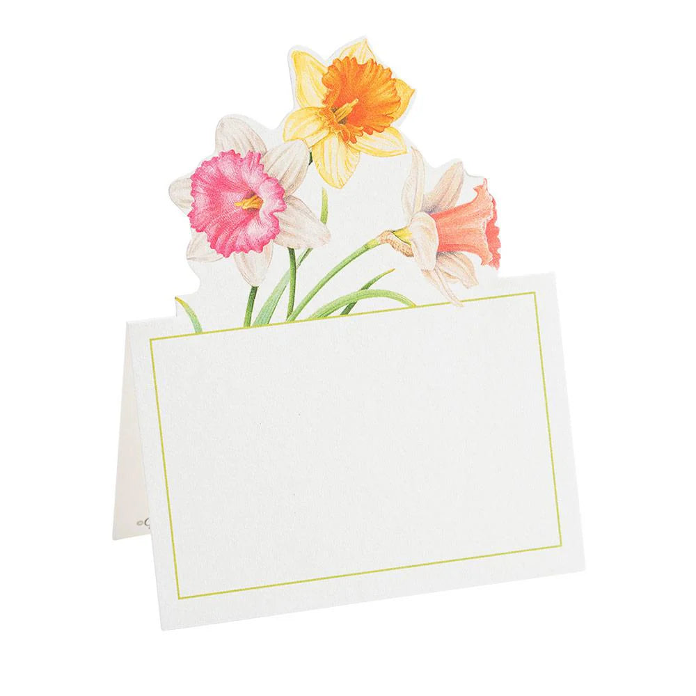 Caspari Daffodil Waltz Die-Cut Place Cards, Set of 8