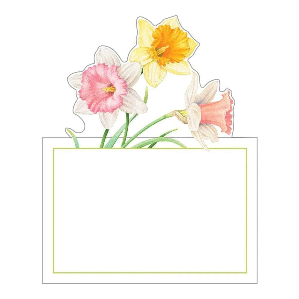 Caspari Daffodil Waltz Die-Cut Place Cards, Set of 8