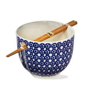 Lisbon Dot Noodle Bowl and Chopsticks
