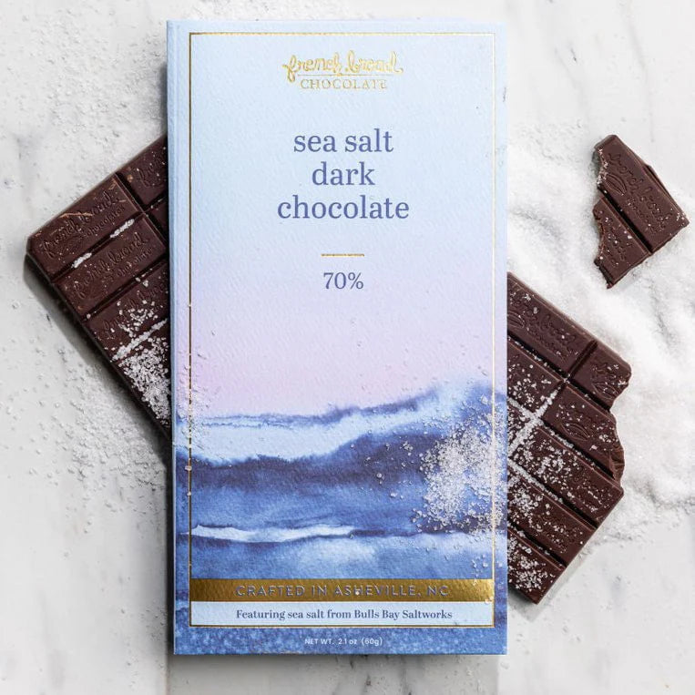 French Broad Chocolate Sea Salt Chocolate Bar 70%