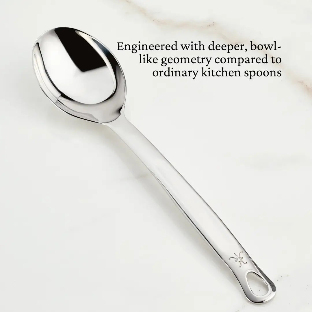 Hestan Provisions Chef’s Tool Deep Solid Spoon, 13”