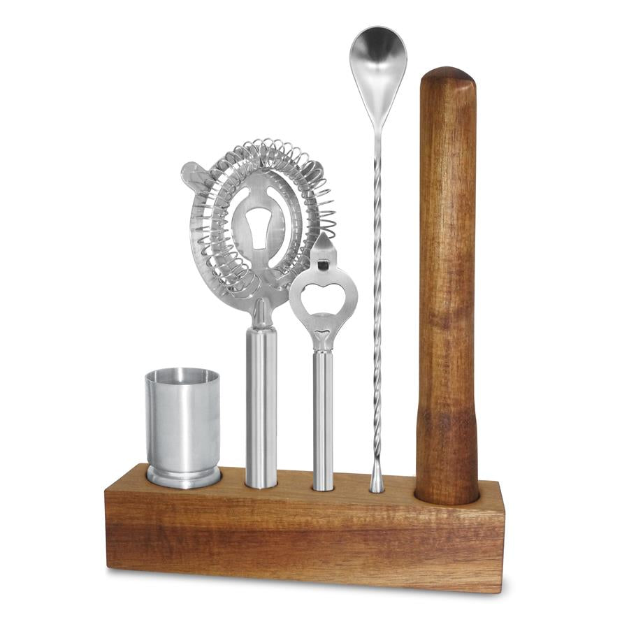 Bar Tool Set - Stainless Steel, 6 Piece
