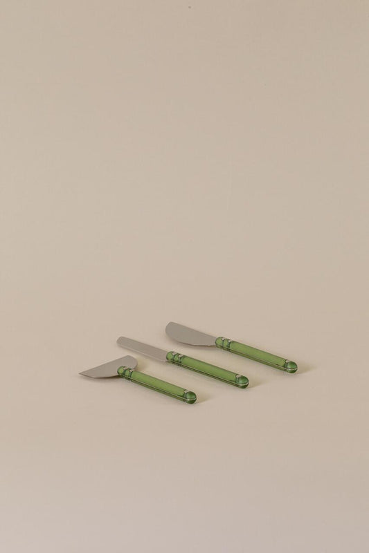 Holcomb Wedge Cheese Knives, Sage