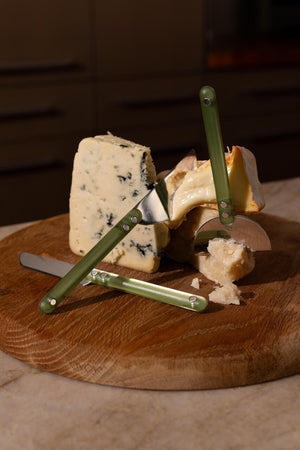Holcomb Wedge Cheese Knives, Sage