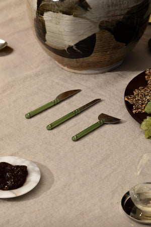 Holcomb Wedge Cheese Knives, Sage