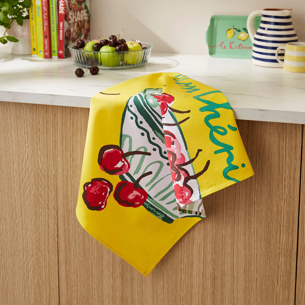Summer Fruits Cheri Tea Towel