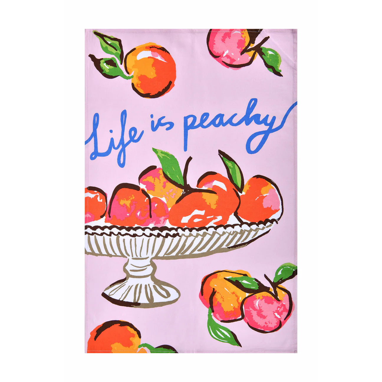 Summer Fruits Peach Tea Towel