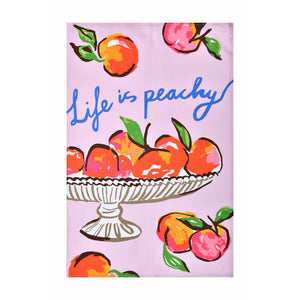 Summer Fruits Peach Tea Towel
