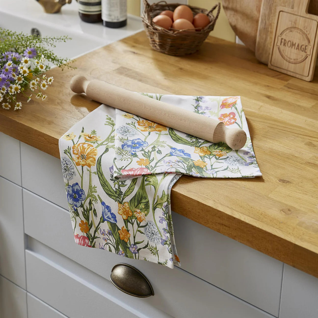 Cottage Garden Tea Towel
