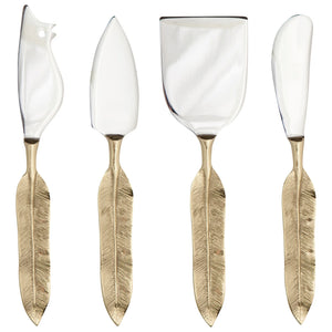 Plume Cheese Knives, Set of 4