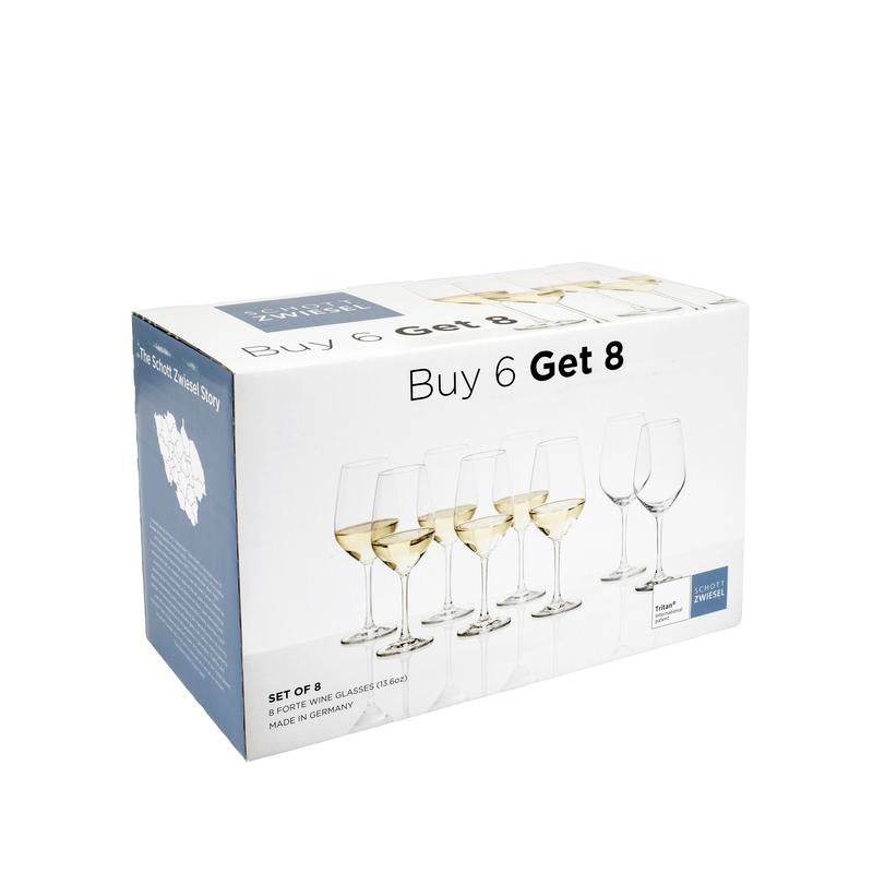 Forte Red Wine Goblet, Buy 6 Get 8