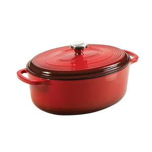 Lodge Red Oval Essential Enameled Dutch Oven, 7 qt