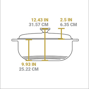 Lodge Red Oval Essential Enameled Dutch Oven, 7 qt