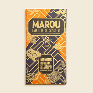 Marou Tien Giang Mekong Kumquat Chocolate Bar 68%, 60g