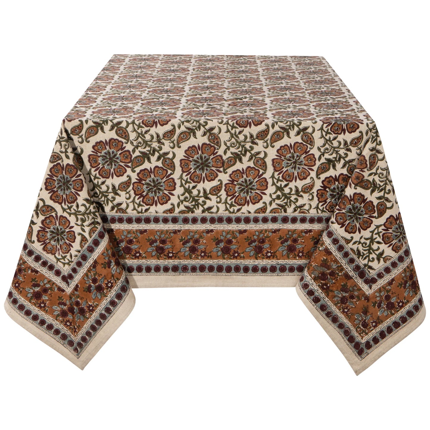 Elysian Block Print Tablecloth