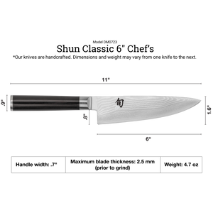 Shun Classic Chef's Knife, 6”