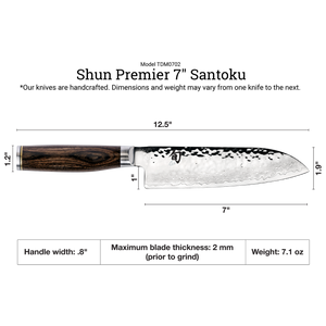 Shun Premier Santoku Knife, 7"