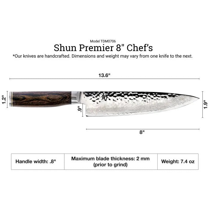 Shun Premier Chef's Knife, 8"