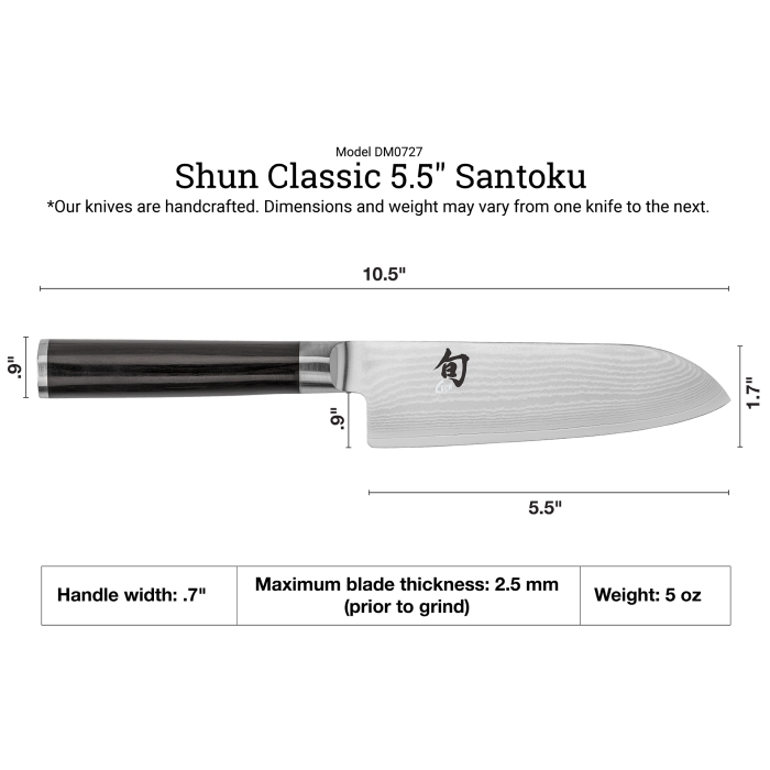 Shun Classic Santoku Knife, 5.5"