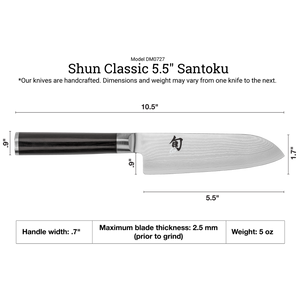 Shun Classic Santoku Knife, 5.5"