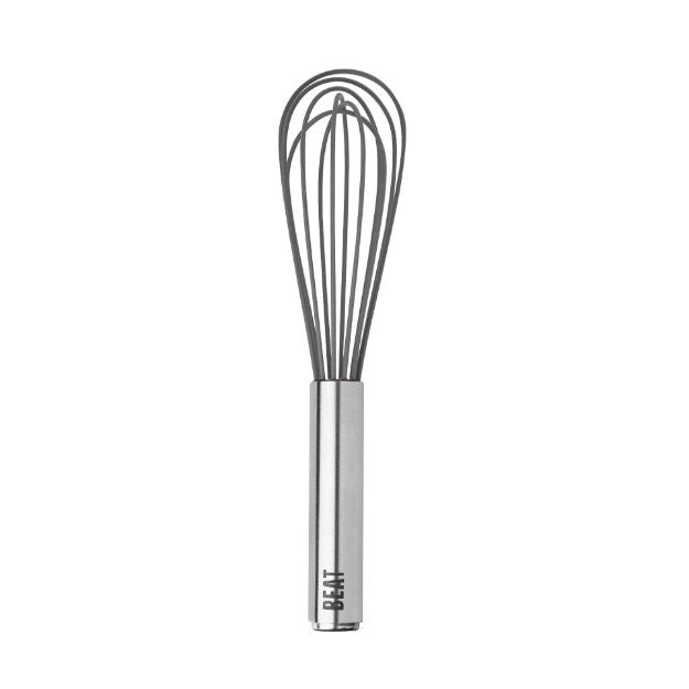 Tovolo Silicone Coated Stainless Steel Beat Whisk - Charcoal, 9”