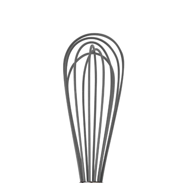 Tovolo Silicone Coated Stainless Steel Beat Whisk - Charcoal, 9”