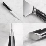 Cangshan HELENA Forged German Steel Fine-Edge Knives, Black, Set of 4