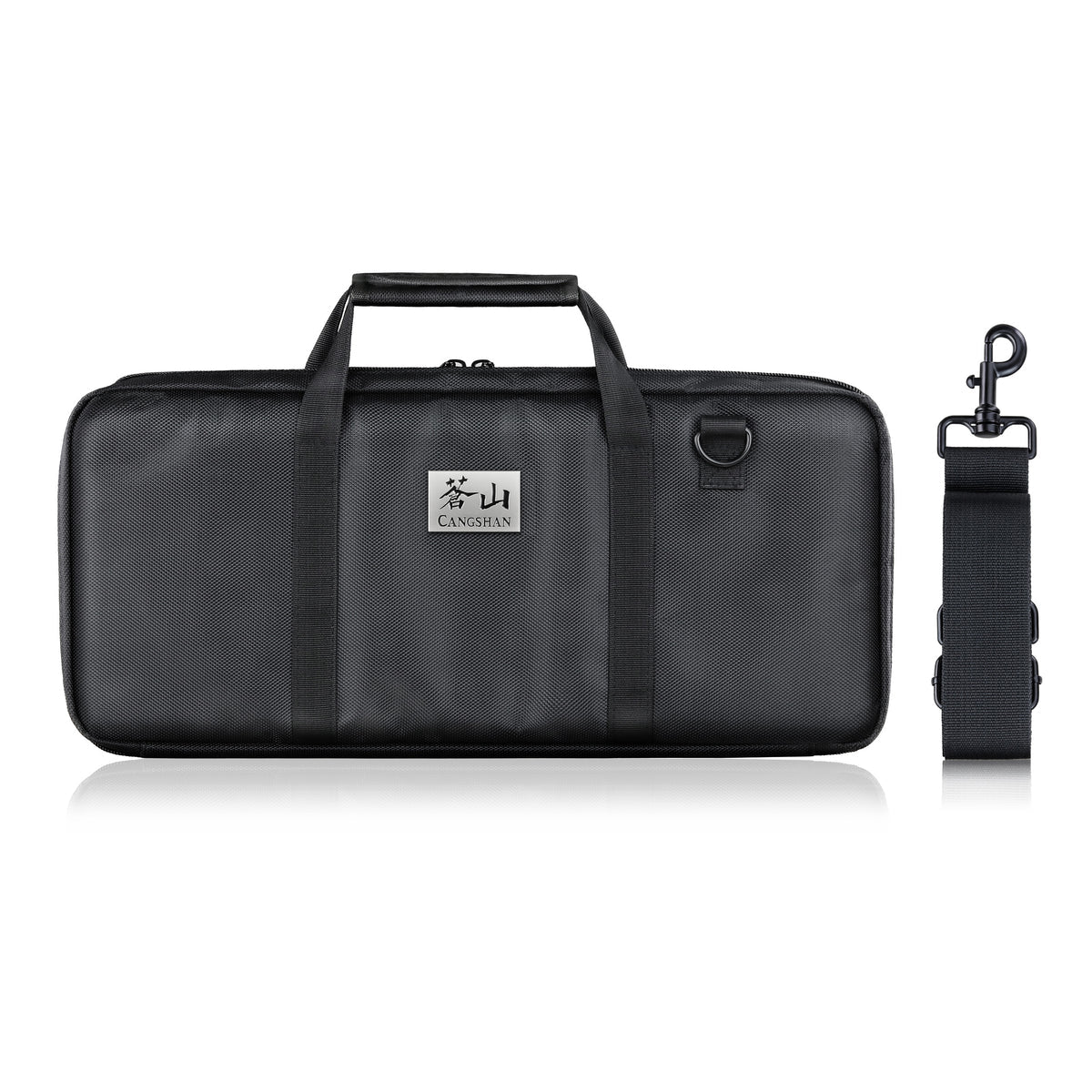 Cangshan 7-Piece Cut-Resistant Nylon Cutlery Knife Bag with Strap, Knives Not Included