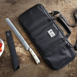 Cangshan 7-Piece Cut-Resistant Nylon Cutlery Knife Bag with Strap, Knives Not Included