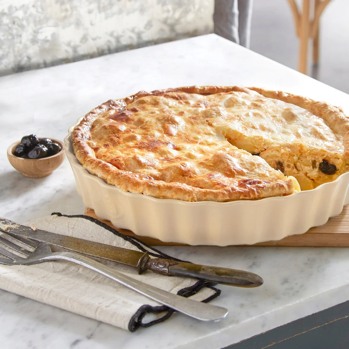 Emile Henry Deep Tart Dish, 9”