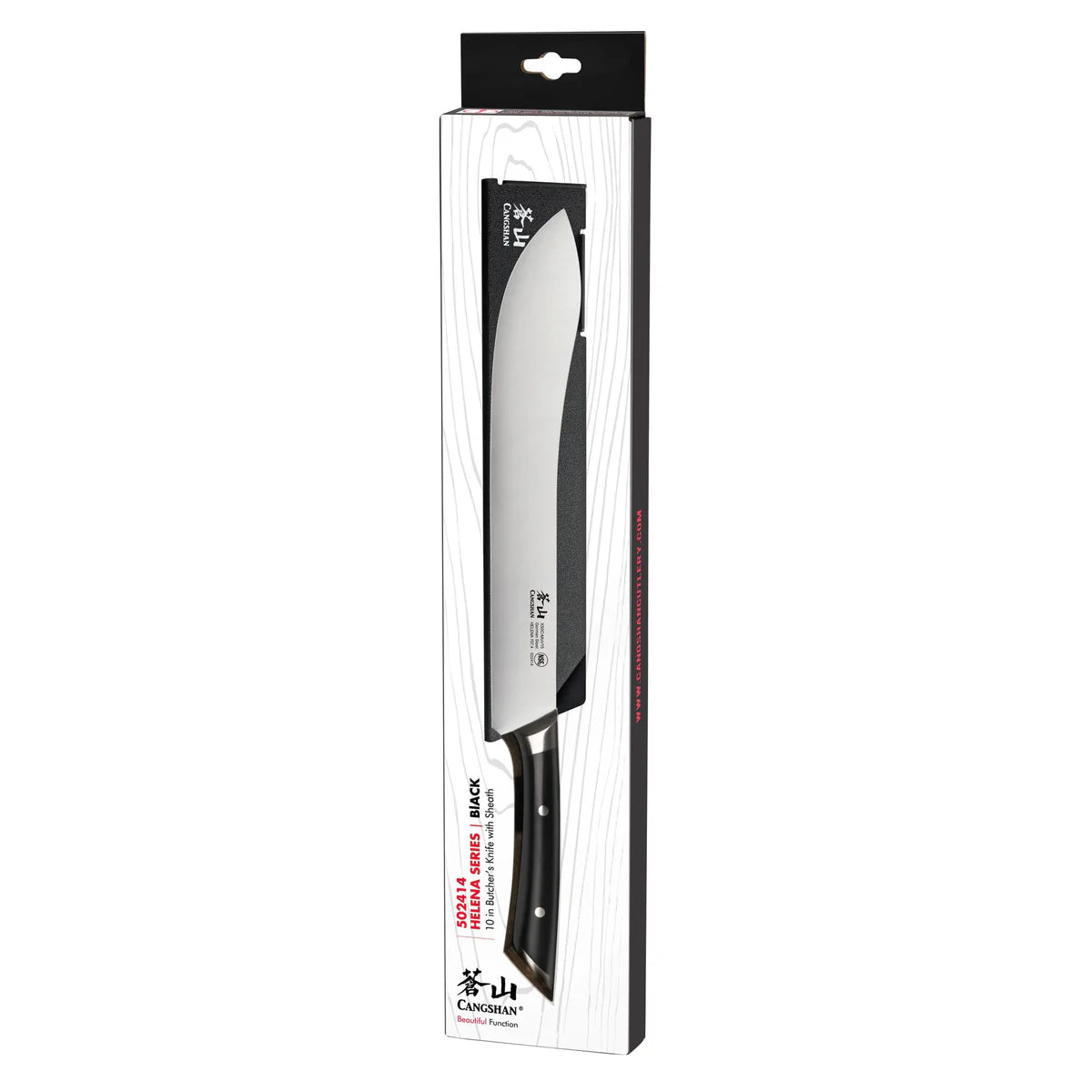 Cangshan HELENA Butcher Knife with Sheath, 10”