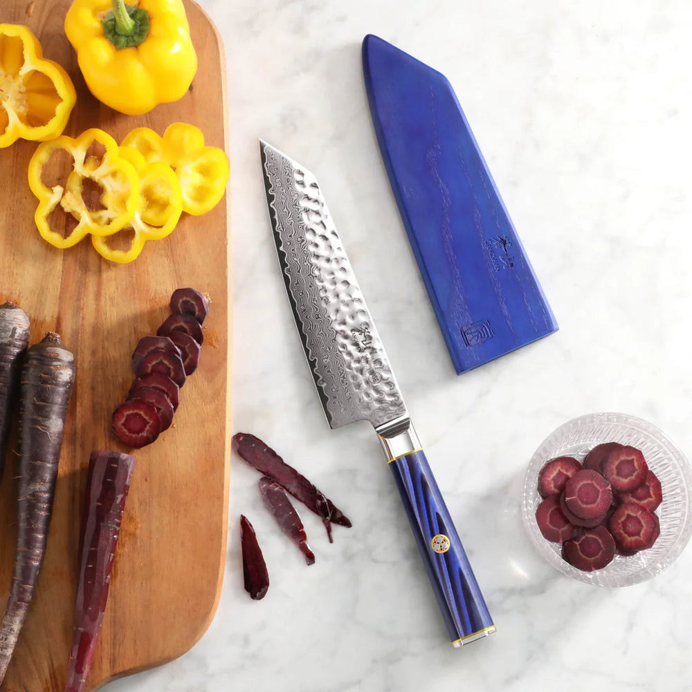 Cangshan KITA Blue Kiritsuke Knife with Sheath, 7”
