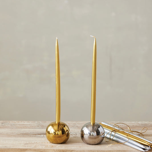Ceramic Ball Shaped Taper Holder with Electroplating - Holds 1/2" Taper