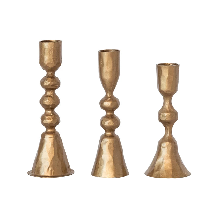 Hand-Forged Cast Iron Taper Holders