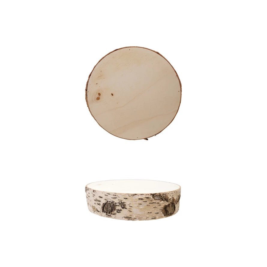 Poplar Wood Round, Natural