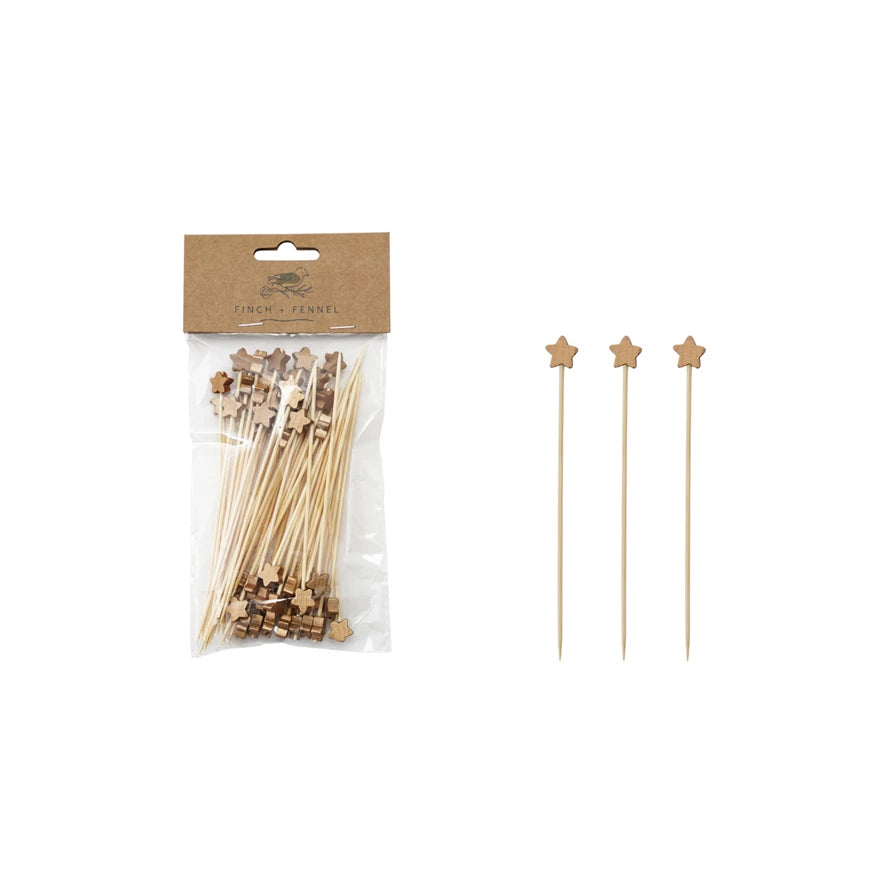 Finch + Fennel Bamboo Single Use Skewers, Set of 50