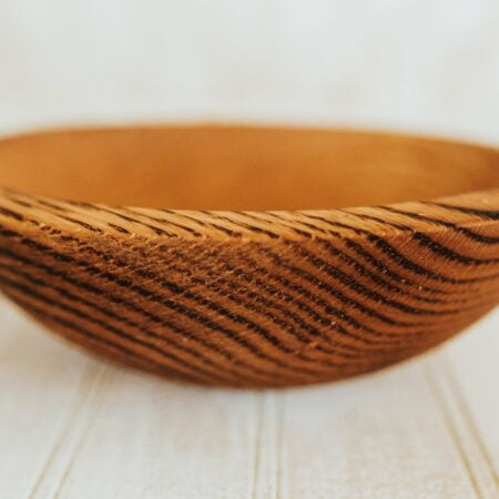 Torched Red Oak Bowl, 7.5”