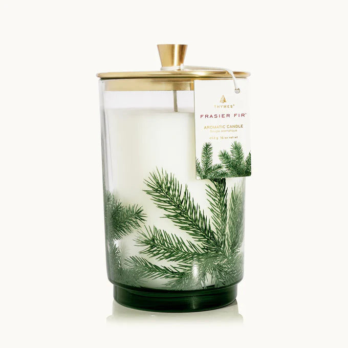Thymes Frasier Fir Heritage Large Pine Needle Luminary, 16oz