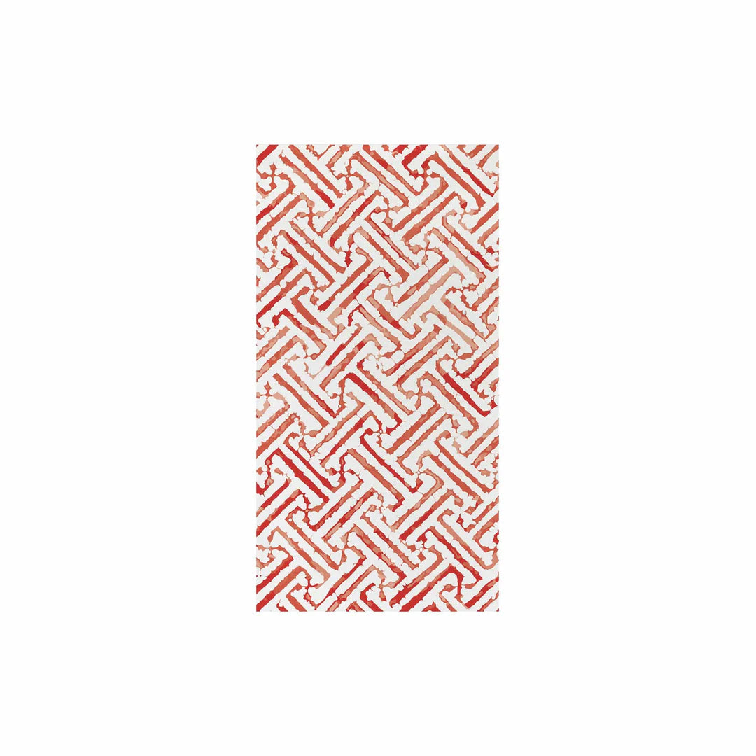 Vietri Papersoft Napkins Greek Key Red Guest Towels, Pack Of 20