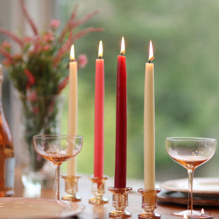 Big Dipper Wax Works Pure Beeswax Taper Candles, Standard, 12"