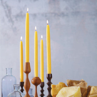 Big Dipper Wax Works Pure Beeswax Taper Candles, Standard, 12"