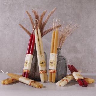 Big Dipper Wax Works Pure Beeswax Taper Candles, Standard, 12"
