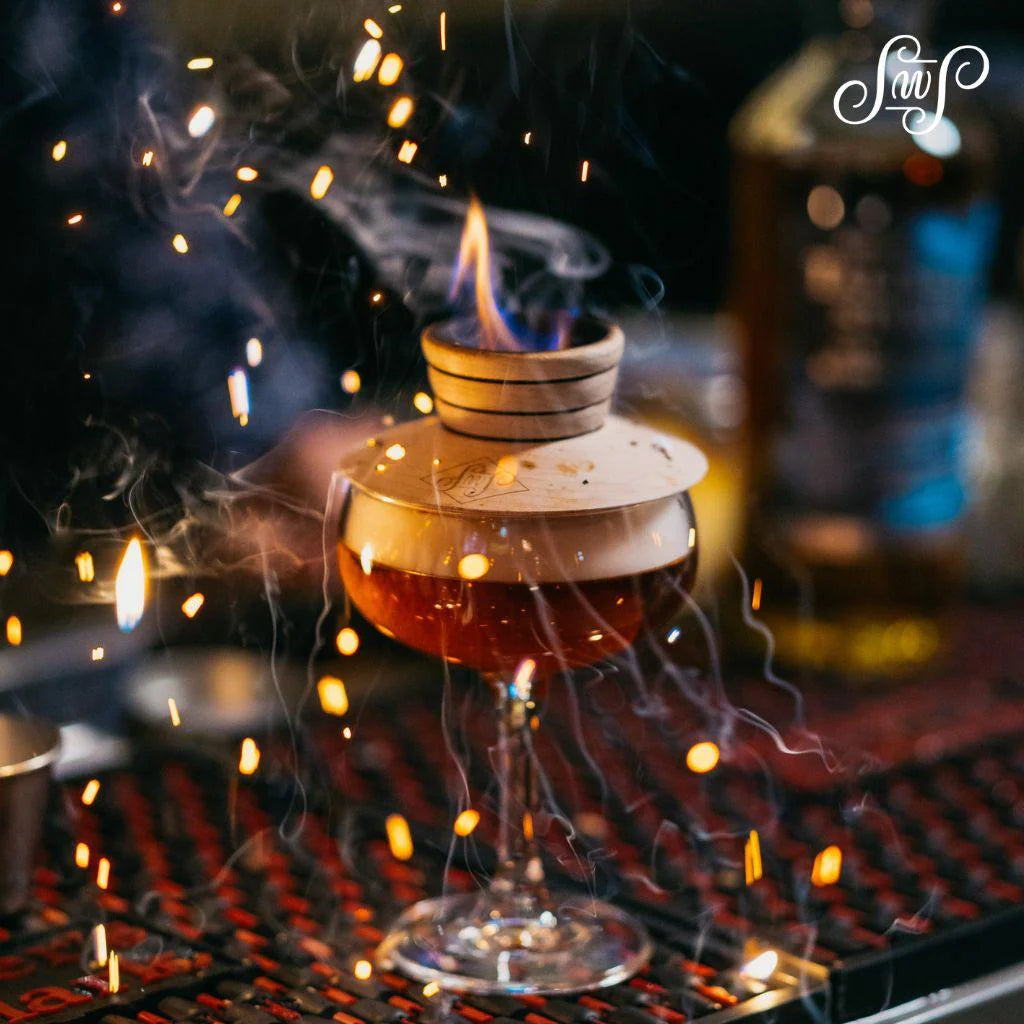 Cocktail Smoking Saucer Set