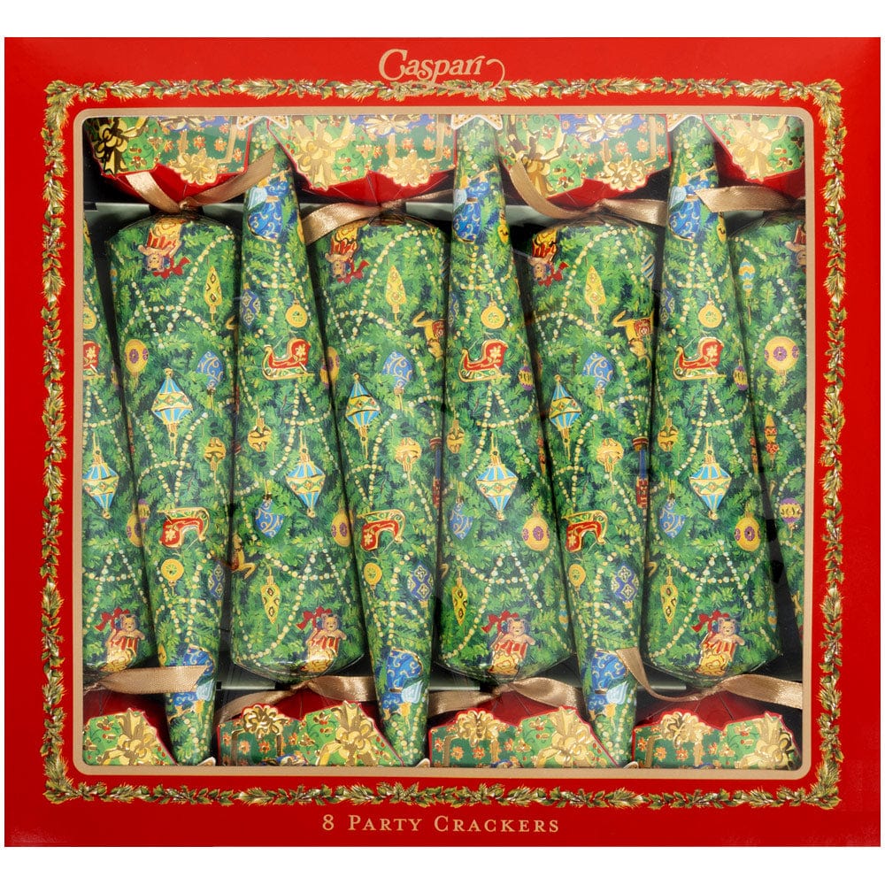 Caspari Christmas Party Crackers, Set of 8