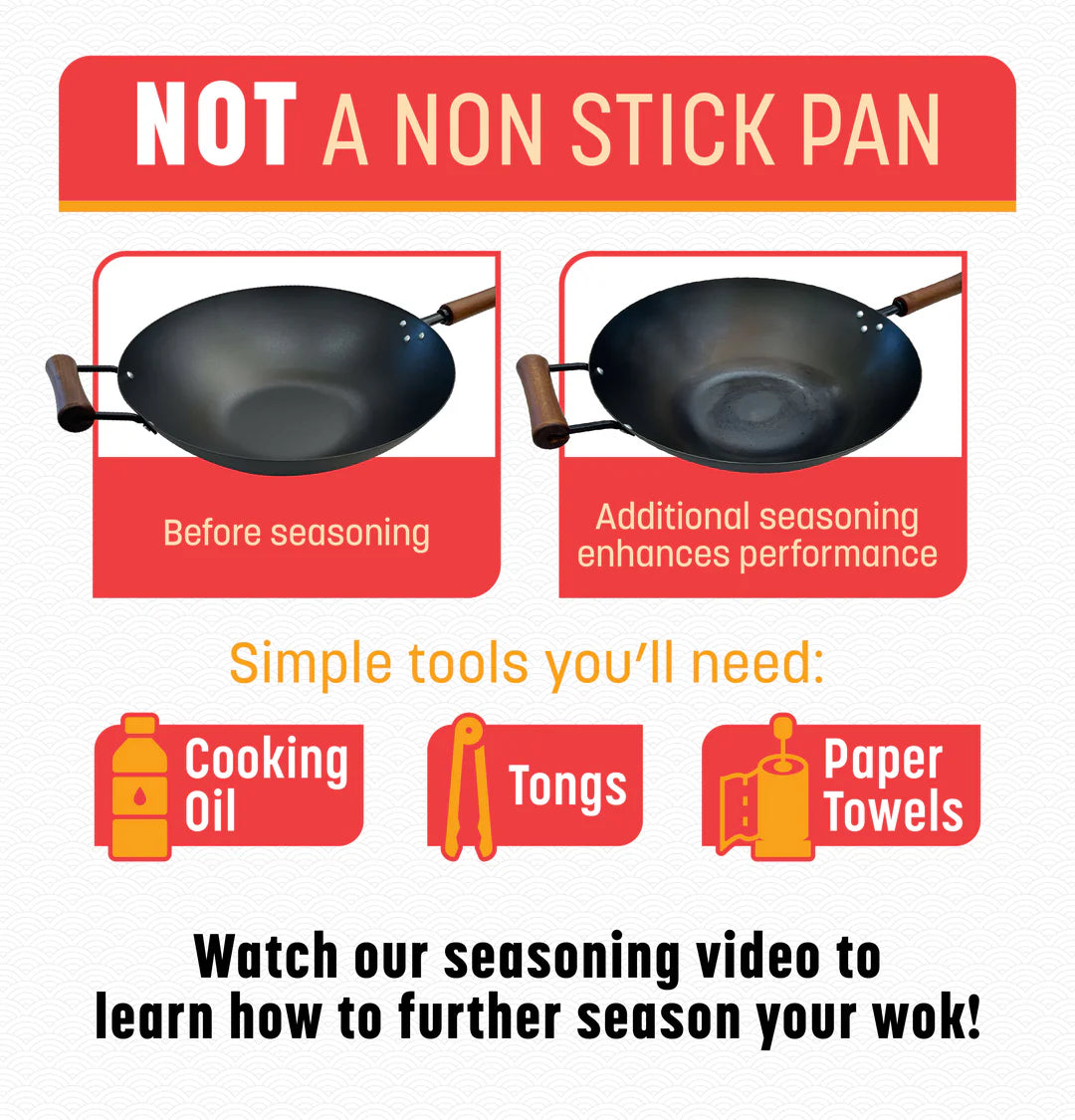Joyce Chen Classic Series Carbon Steel Pre-Seasoned Stir Fry Pan